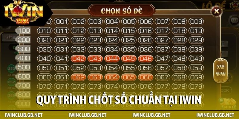 Quy trình chốt số chuẩn tại iWin